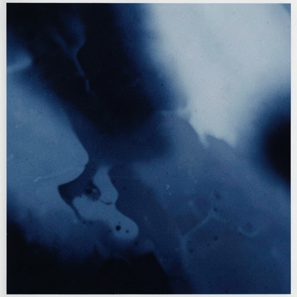 Duotone deep blue and white conference flyer composition evoking an international medical symposium
